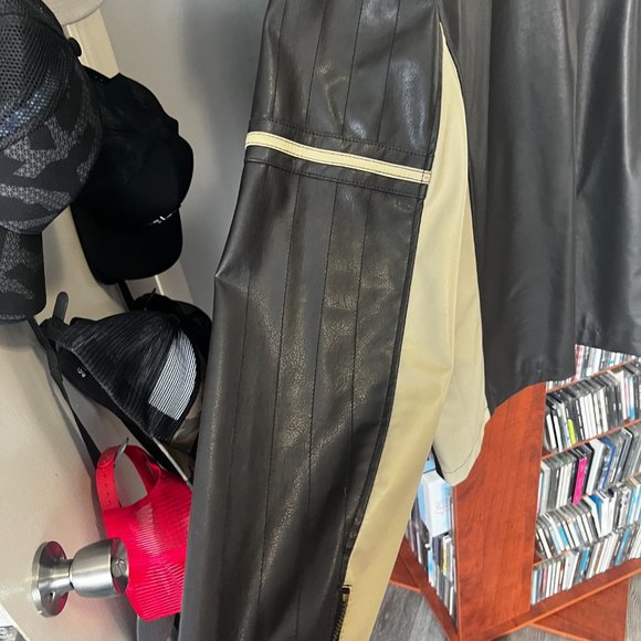 *VINTAGE* Distortion Custom Rags Motorcycle Jacket Dark Brown - Picture 4 of 4